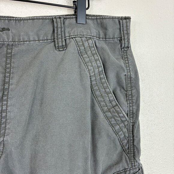 Y2K Calvin Klein Jeans Cargo Shorts Mens 38 Gray Ripstop Utility Streetwear - Picture 3 of 8